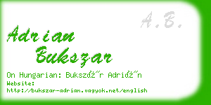 adrian bukszar business card